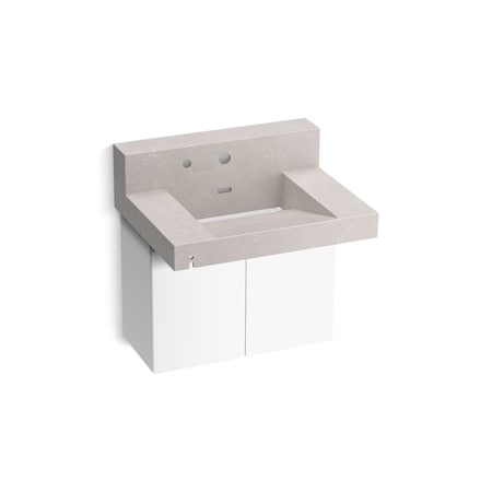 Kohler Constellation 30In Wall-Mount Lavatory System With Backsplash In Desertsilver 81024-BPW-KED